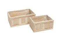 wooden/bamboo planter box