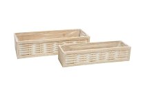 wooden/bamboo planter box