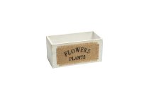 wooden/jute planter box