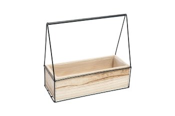 wood/metal planter with bracket