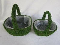 moss basket w handle