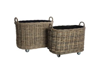 kubu rattan basket w handle