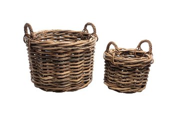 cane basket w handle