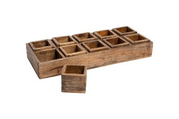 wooden box, 10 parts