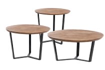 Holz-Tisch mit Metallbeinen