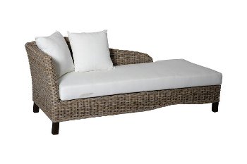 rattan recamier w cushion