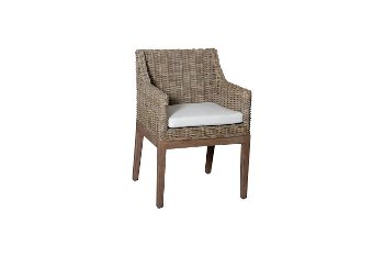 rattan chair w arm rests