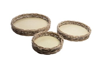 rattan plate w wooden bottom