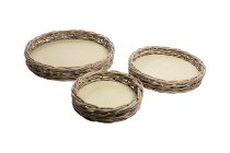 rattan plate w wooden bottom