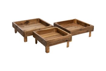 mahagony wood tray on stand