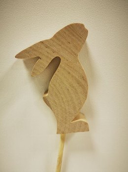 birch rabbit on stick