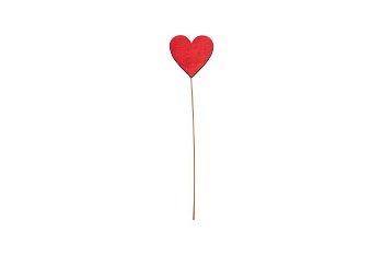 wooden heart on stick