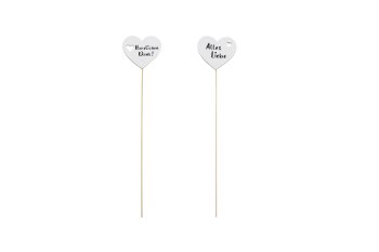 wooden heart on stick, assorted