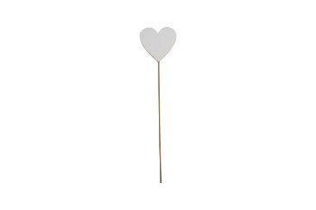wooden heart on stick