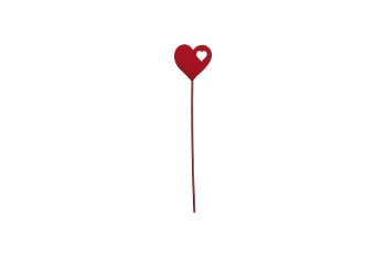 metal heart on stick