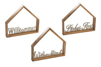 mangowood/metal houseframe, assorted