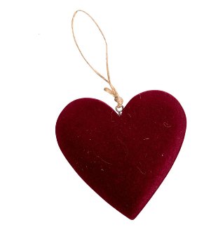 wooden/velvet heart hanger