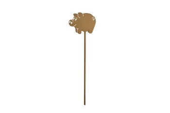 metal pig on stick