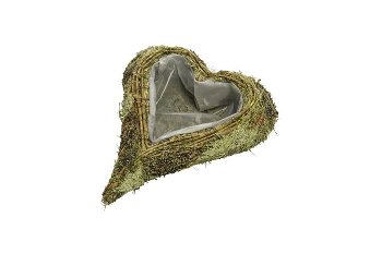 grass/moss planter heart