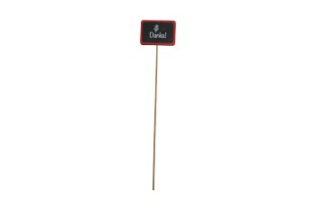 wooden blackboard on stick