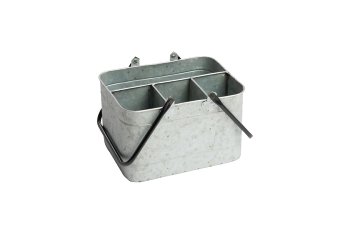 metal box for cutlery w handle