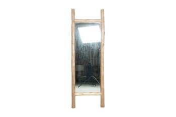 wood-framed mirror