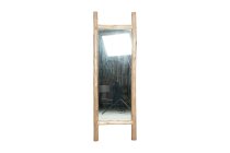 wood-framed mirror