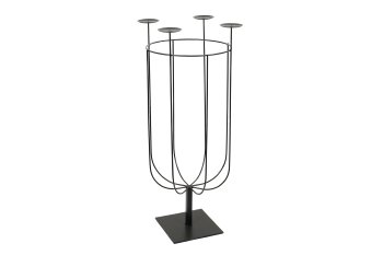 metal basket with candleholder