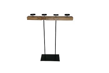 wooden candleholder, high